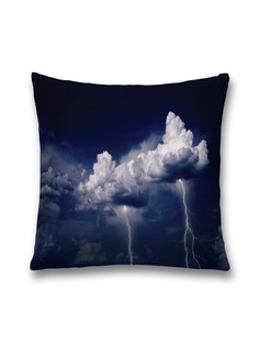 Наволочка декоративная JoyArty "Облака стреляют молниями" на молнии, 45x45 см