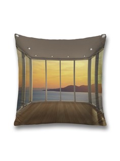 Наволочка декоративная JoyArty "Панорамная веранда" на молнии, 45x45 см