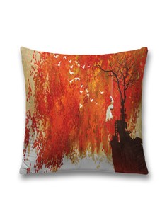 Наволочка декоративная JoyArty "Качели на обрыве" на молнии, 45x45 см