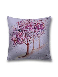 Наволочка декоративная JoyArty "Сакура на склоне" на молнии, 45x45 см