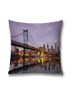 Наволочка декоративная JoyArty "Важный мост" на молнии, 45x45 см
