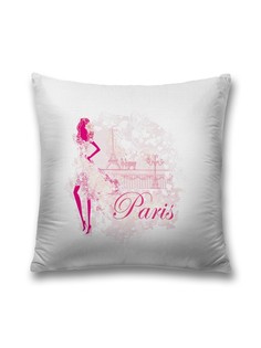 Наволочка декоративная JoyArty "Путишествие девушки" на молнии, 45x45 см