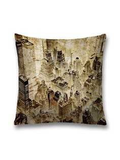 Наволочка декоративная JoyArty "Ночная жизнь" на молнии, 45x45 см