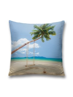 Наволочка декоративная JoyArty "Экзотические качели" на молнии, 45x45 см