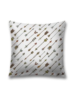Наволочка декоративная JoyArty "Косые стрелы" на молнии, 45x45 см