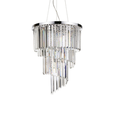 Подвесной светильник Ideal Lux Carlton SP12 макс.12x40Вт Е14 IP20 230В Хром 166247