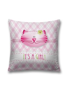 Наволочка декоративная JoyArty "Рождение девочки" на молнии, 45x45 см