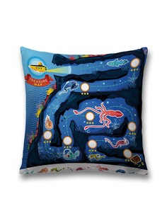 Наволочка декоративная JoyArty "Океанский лабиринт" на молнии, 45x45 см