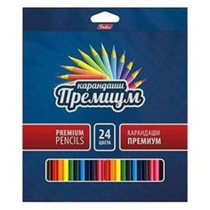 Карандаши цветные Hatber 24 цвета. Премиум. Супермягкий стержень(арт. BKc_24840)