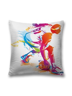 Наволочка декоративная JoyArty "Опытный баскетболист" на молнии, 45x45 см