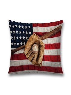 Наволочка декоративная JoyArty "Старый американский бейсбол" на молнии, 45x45 см