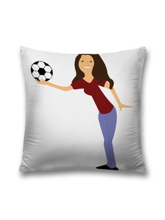 Наволочка декоративная JoyArty "Заманчивый игрок" на молнии, 45x45 см