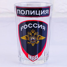 Гранёный стакан "Полиция" (270 мл) No Brand