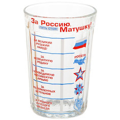 Гранёный стакан "За Россию, матушку" (270 мл) No Brand