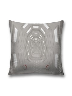 Наволочка декоративная JoyArty "Коридор в новую жизнь" на молнии, 45x45 см