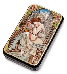 Шкатулка "Ночной отдых" Альфонс Муха, исп. Маркова Art East