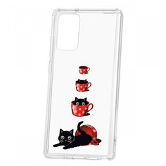 Чехол-накладка Samsung Galaxy Note 20 Kruche Print Котенок в чашке КruЧЕ