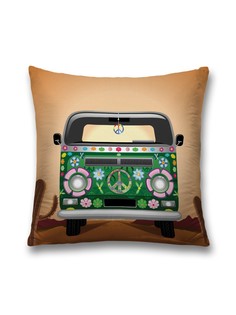 Наволочка декоративная JoyArty "Мирное путешествие" на молнии, 45x45 см