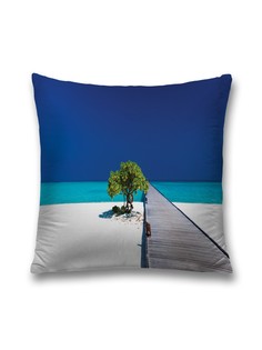 Наволочка декоративная JoyArty "Мост через море" на молнии, 45x45 см