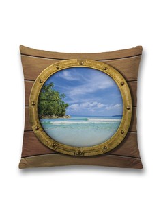 Наволочка декоративная JoyArty "Виднеется берег" на молнии, 45x45 см