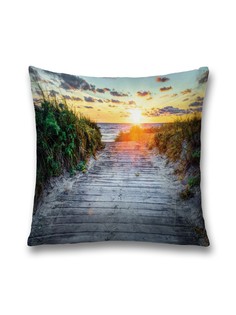 Наволочка декоративная JoyArty "Тепло заката" на молнии, 45x45 см