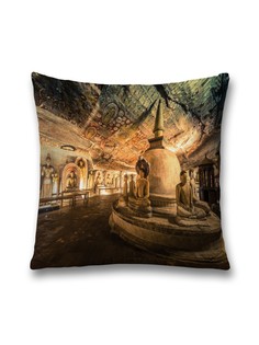 Наволочка декоративная JoyArty "Пещерный храм Дамбулла в Шри-Ланке" на молнии, 45x45 см
