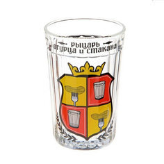 Гранёный стакан "Рыцарь огурца и стакана" (270 мл) No Brand