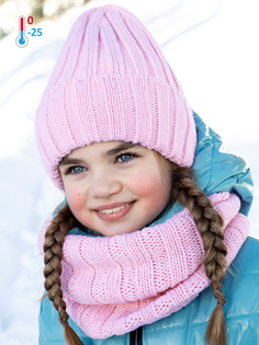 Комплект шапка и снуд NIKASTYLE 12з14821 розовый р.50-54