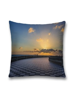 Наволочка декоративная JoyArty "Тихий закат" на молнии, 45x45 см