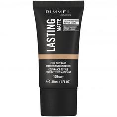 Тональный крем Rimmel LASTING MATTE Full Coverage Mattifying Foundation Тон 100