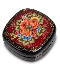 Шкатулка "Букет" 7,0х7,0 исп. Николаева Art East
