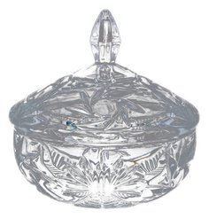 Ваза для конфет 15 см с крышкой Crystalite Bohemia "Пинвил Без декора" 006710