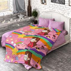 Покрывало стеганое "Непоседа" 145х200 "Gravity Falls" Мейбл и Пухля 8902-1 Тейковский ХБК