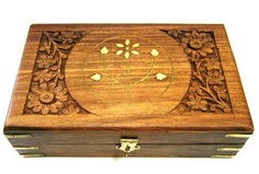 Шкатулка декоративная из дерева 20х12,5х6 см cocosmarket