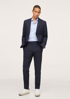 Костюмная рубашка slim fit в мелкую полоску - Luisiana Mango