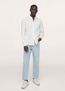 Рубашка slim fit из хлопка - Arthur Mango