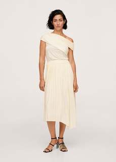 Асимметричная юбка с плиссировкой - Cuarzo-a Mango