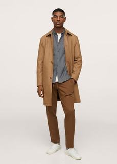 Хлопковая рубашка с карманом - Twill Mango