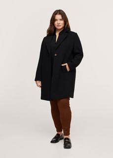 Пальто с лацканами шерсть - Basic1 Mango