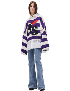 Укороченный свитер с принтом RS RAF Simons