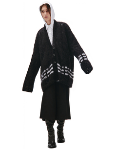 Кардиган из шерсти с белыми полосками RAF Simons