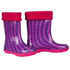 Резиновые сапоги Demar Клетка розовая