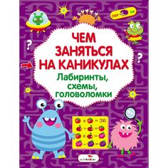 Обучающая книга Стрекоза «Чем заняться на каникулах? Лабиринты, схемы, головоломки. Выпуск 2» 6+
