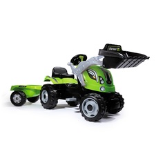 Педальный трактор Smoby с прицепом