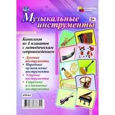 Набор плакатов Издательство Учитель Музыкальные инструменты