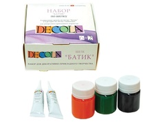 Краски акриловые Невская Палитра Decola Батик по шелку 6 цветов по 50ml + 2 тубы по 18ml 4441448