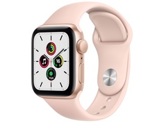 Умные часы APPLE Watch SE 40mm Gold Aluminium Case with Pink Sand Sport Band MYDN2RU/A