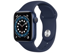 Умные часы APPLE Watch Series 6 40mm Blue Aluminium Case with Deep Navy Sport Band MG143RU/A