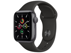 Умные часы APPLE Watch SE 40mm Space Grey Aluminium Case with Black Sport Band MYDP2RU/A