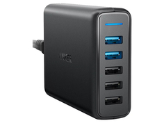 Зарядное устройство Anker 5xUSB 63W 3.0 IQ Black A2054L11